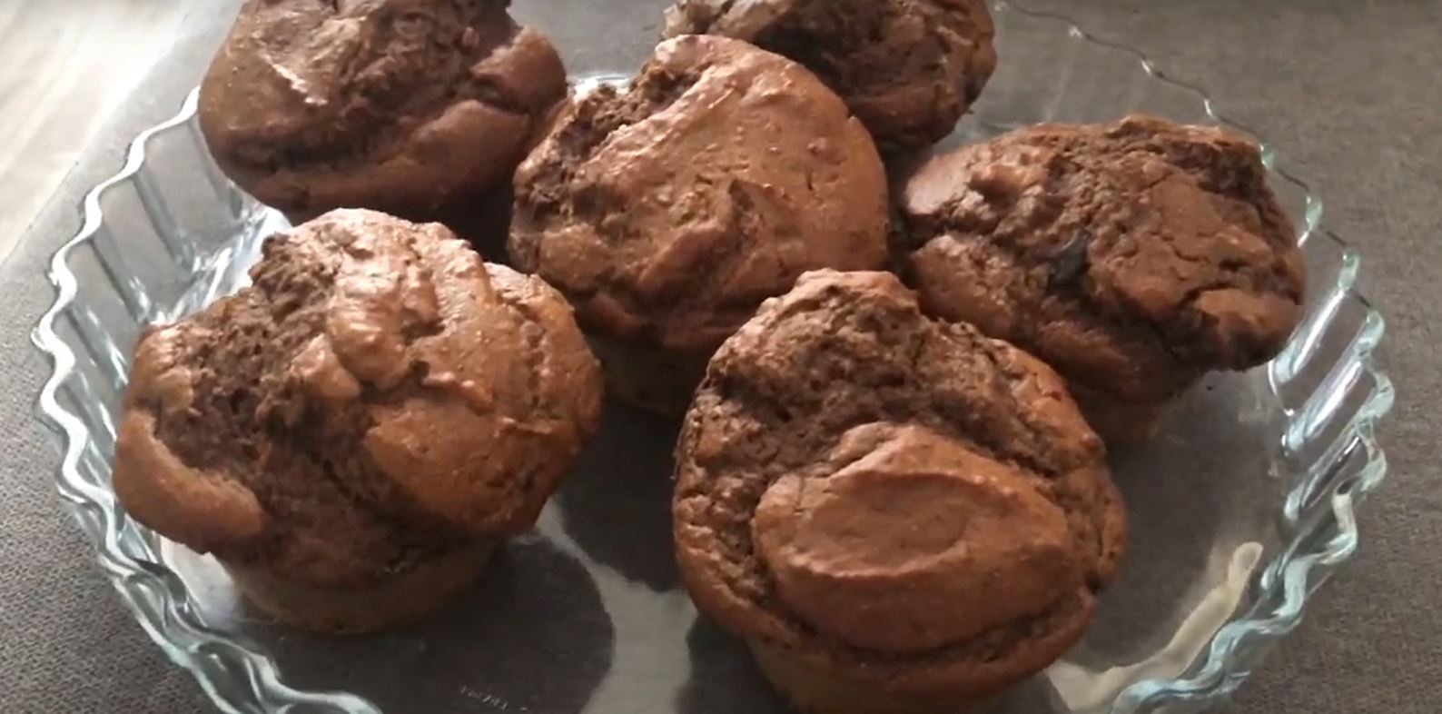 Muffins saludables de cacao